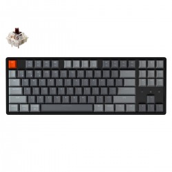 Геймърска Механична клавиатура Keychron K8, Aluminum TKL Gateron, Brown Switch, RGB LED, Gateron Brown Switch ABS