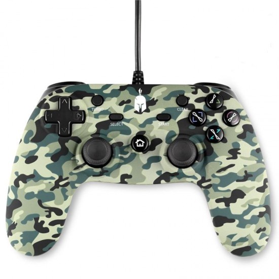 Wired Gamepad Spartan Gear Oplon, Green Camo