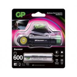 Челник/Фенер с диоди GP BATTERIES CH35, Premium Range  1 3 батерия CR18650  600 лумена