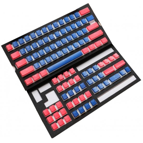 Ducky Pudding Blue & Red 108-Keycap Set PBT Double-Shot US Layout