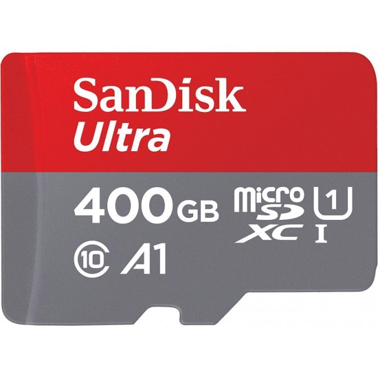 Memory card SANDISK Ultra microSDHC, 400GB, A1, UHS-I, U1, Class 10, 120MB/s, Adapter