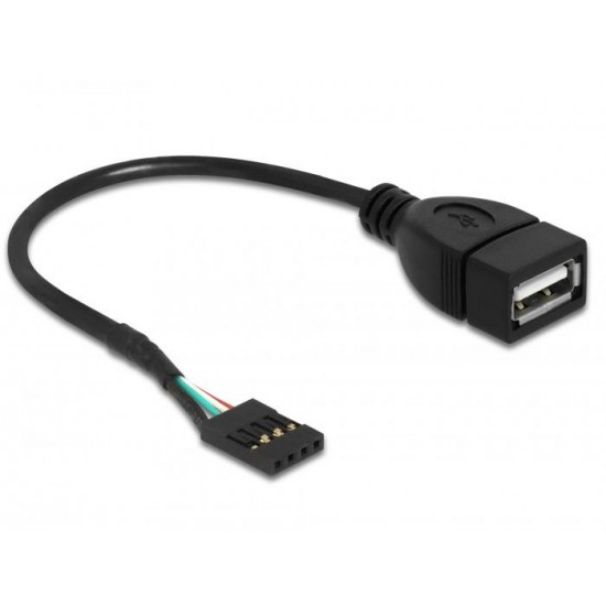 Delock Power USB Pin header female > USB 2.0 type-A female 20 cm