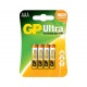 Алкална батерия GP ULTRA LR03 AAA /4 бр. в опаковка/ блистер 1.5V GP,GP24AU