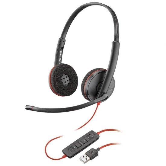 Слушалки Plantronics Blackwire C3220, Stereo, Unified Communication, Микрофон, Черни Headphones Plantronics Blackwire C3220, Stereo, Unified Communication, Microphone, Black