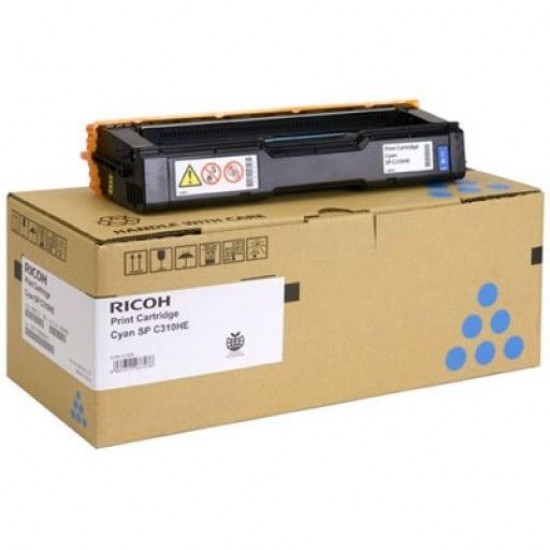 Тонер касета Ricoh SPC310HE, 6600 копия, Cyan Cartridge Ricoh SP C310HE, 6600 pages, Cyan