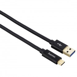 Кабел HAMA USB 3.1 Gen 2, USB-C мъжко - USB-A мъжко, 1 м, 10 Gbit/s.,3А/60W