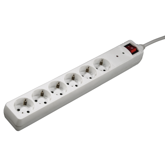 Power Strip HAMA 6-Way, with switch, 3 m, black