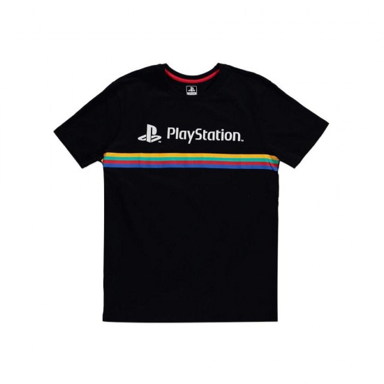 Sony Playstation Color Stripe Logo - Men's T-shirt - XL