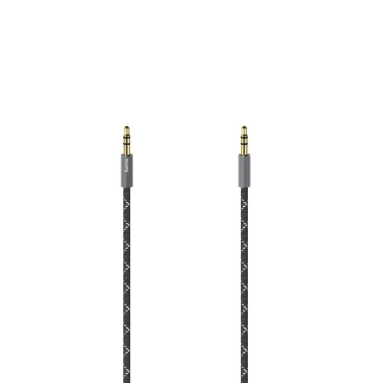 Audio Cable HAMA  3.5 mm jack plug - plug, stereo, metal, gold-plated, 0.75 m