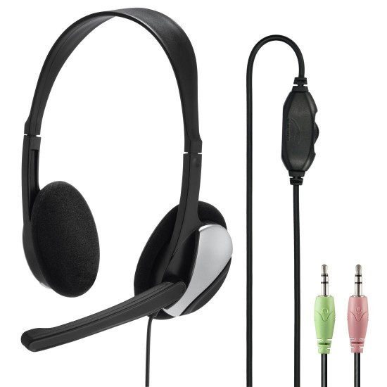 Headset HAMA Essential HS-P100, Microphone, Black
