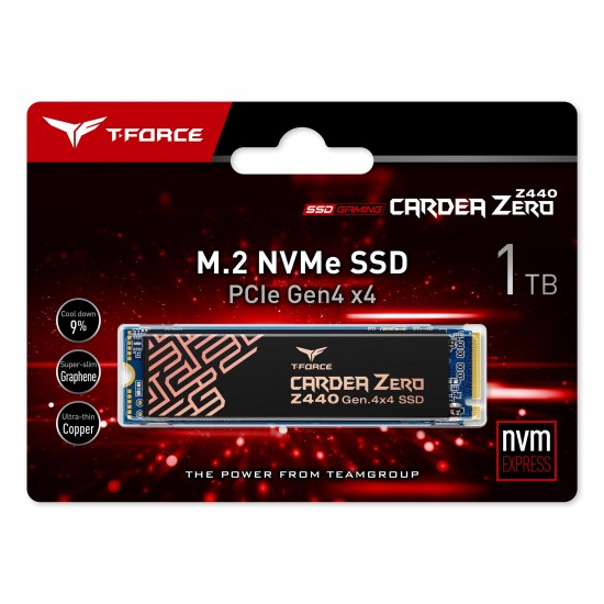 Solid State Drive (SSD) Team Group T-Force Cardea Zero Z440 1TB M.2 NVMe PCIe Gen4 x4