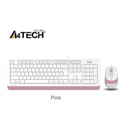Комплект клавиатура и мишка A4TECH Fstyler  F1010, с кабел, USB, розова