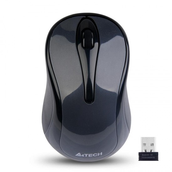 Wireless mouse A4tech G3-280N-1, V-Track PADLESS,  grey