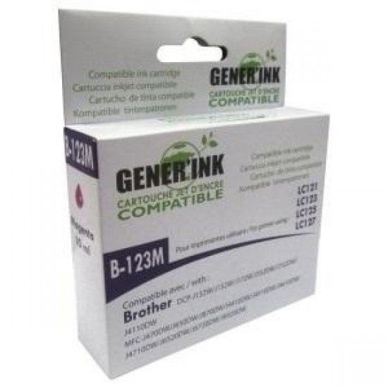 Ink cartridge GENERIK LC121/123/127 BROTHER, Magenta