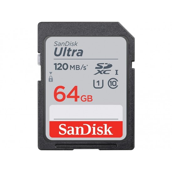 Memory card  SANDISK Ultra SDHC, 64GB, Class 10, U1, 120 Mb/s