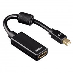 Адаптер HAMA 54560  Mini DisplayPort мъжко- HDMI женско, Full HD, 3 звезди