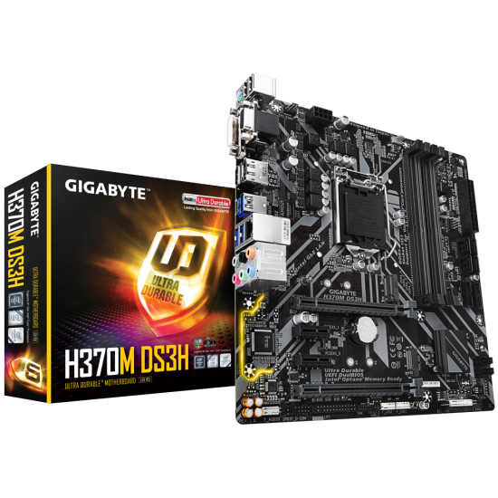 Motherboard GIGABYTE H370M DS3H, Socket 1151 (300 Series), 4 x DDR4