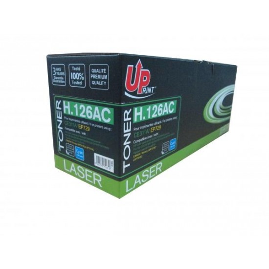 Тонер касета UPRINT CE311A/EP729, HP/CANON Cyan UPRINT Toner Cartridge HP CE311A / EP729, 1000, Cyan