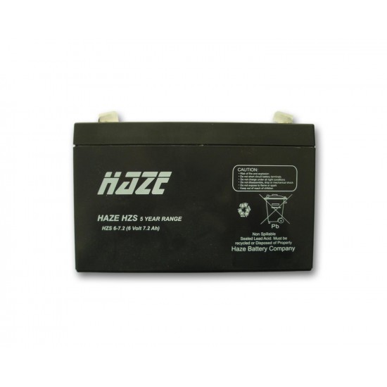 Lead Battery Haze ;HZS 6-7.2 ;6V / 7.2 Ah-  AGM