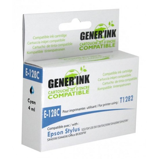 Ink cartridge GENERINK T1282 EPSON, Cyan
