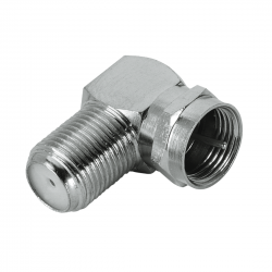 Адаптер HAMA  SAT- F конектор мъжки- женски , извит на 90градуса