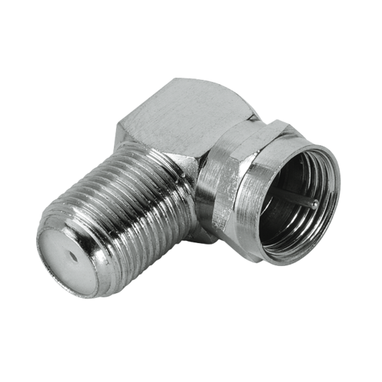 SAT Adapter HAMA  F-plug - F-socket, 90&deg;