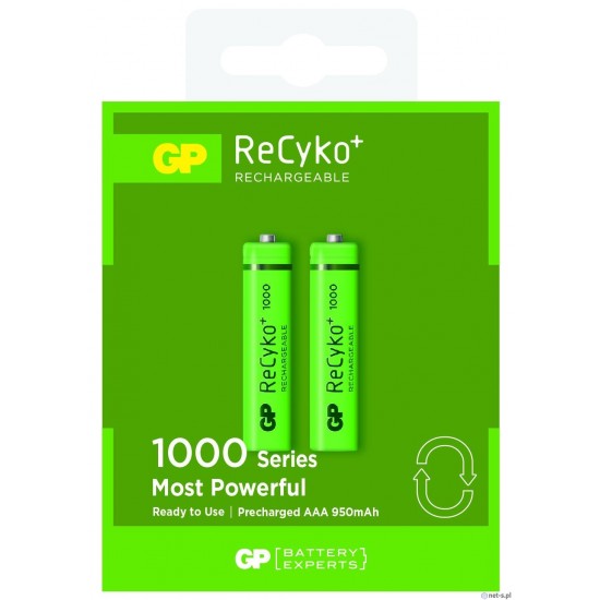 Rechargeable battery GP R03 AAA 1000mAh NiMH 100AAAHCN-GB2 2pc in blister GP