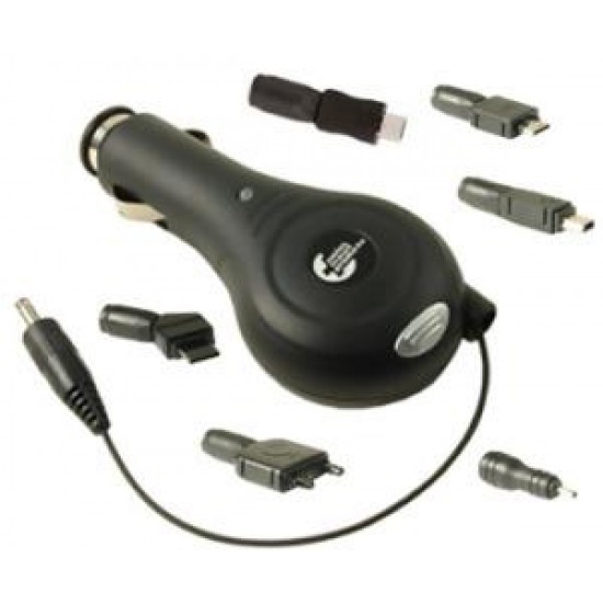 Зарядно за кола SKROSS 2900510, 12V/24V Car Charger with Retractable Cable SKROSS, 12V/24V