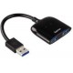 USB хъб HAMA "Мобилен", USB 3.0, 1:2, черен