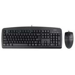 Комплект клавиатура и мишка A4TECH KB-72620, с кабел, Черен