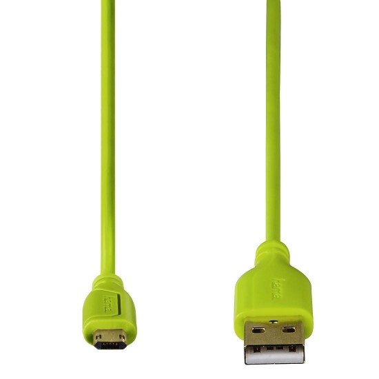Кабел HAMA Flexi-Slim USB 2.0 - micro USB, 0.75 м., Позлатени конектори, Зелен Micro USB Cable HAMA "Flexi-Slim", gold-plated, twist-proof, 0.75 m, Green