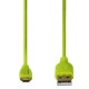 Кабел HAMA Flexi-Slim USB 2.0 - micro USB, 0.75 м., Позлатени конектори, Зелен