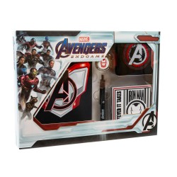 Комплект Numskull Marvel Avengers Endgame - Notebook, Pen, Keychain, Socks, Coasters