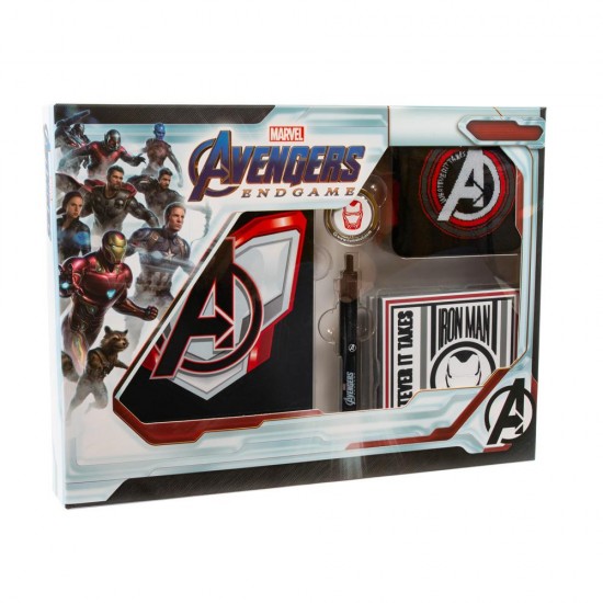 Giftbox Numskull Marvel Avengers Endgame - Notebook, Pen, Keychain, Socks, Coasters