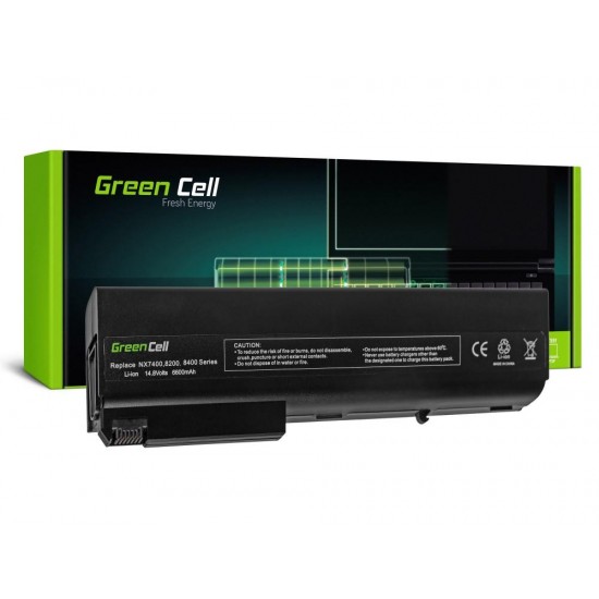 Laptop Battery for HP Compaq NX7300 NX7400 8510P 8510W 8710P 8710W / 14,4V 6600mAh  GREEN CELL