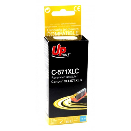Ink cartridge UPRINT CLI 571XL-C CANON, Cyan