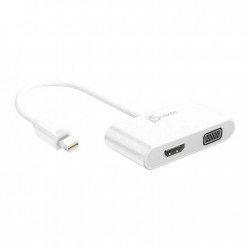 Адаптер j5create JDA172,  mini DisplayPort към 4K HDMI / VGA, 125мм