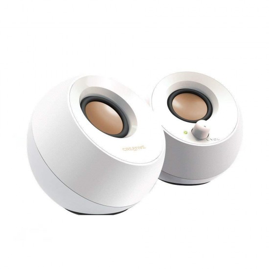 Sound System Creative PEBBLE, 2.0, 2 x 2.2W, White