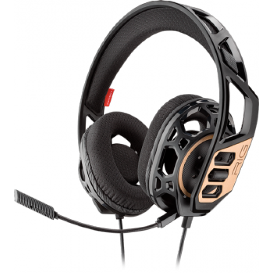 Gaming headset Plantronics, RIG 300, Microphone, Black/Gold