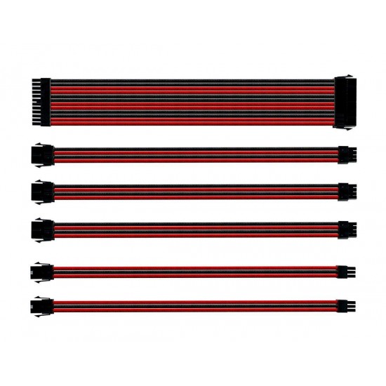 Sleeved Extension Cable Kit Red & Black