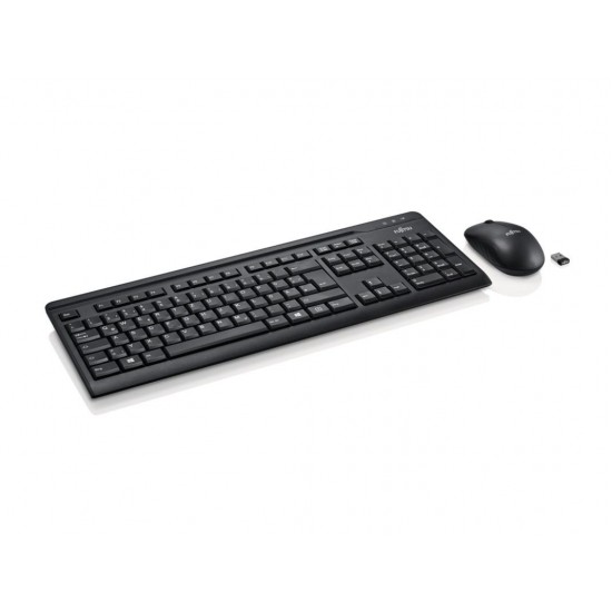 Keyboard and mouse set Fujitsu LX410, USB, Black