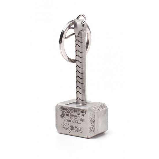 Marvel - Thor Hammer Mjolnir 3D Metal Keychain, Bioworld