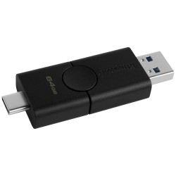 USB памет KINGSTON DataTraveler Duo 64GB, USB 3.2 Gen 1 USB-A + USB-C, Черен