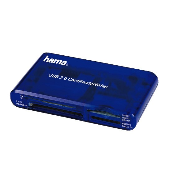 Hama "35in1" USB 2.0 Multi Card Reader, blue