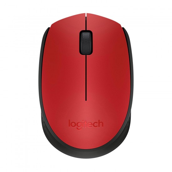 Wireless optical mouse LOGITECH M171, Red, USB