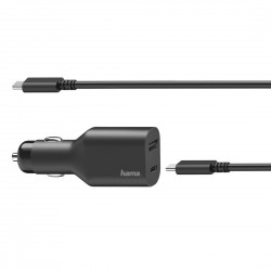Зарядно за кола HAMA 200010, (PD), 5-20V/70W, USB-C Cable, 1 m, Черен Зарядно за кола HAMA 200010, (PD), 5-20V/70W, USB-C Cable, 1 m, Черен