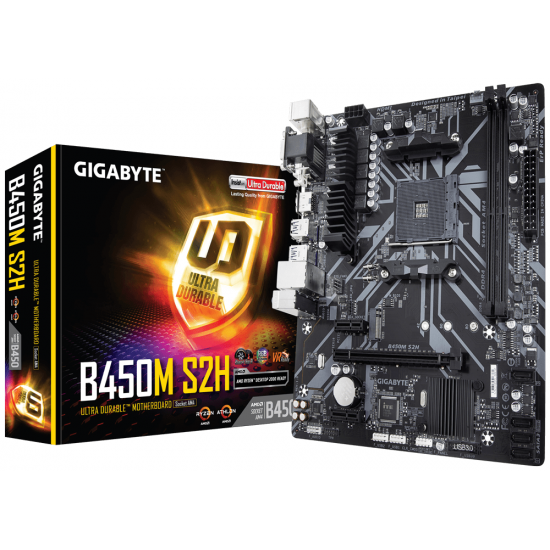 Motherboard GIGABYTE B450M S2H Socket AM4, 2 x DDR4, rev. 1.0