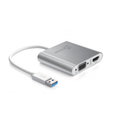Адаптер j5create JUA360, USB 3.0 към Dual HDMI/ VGA