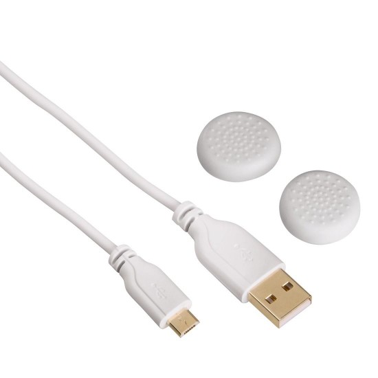 Controller Charging Cable for Playstation 4 HAMA "Super Soft"  115476, White