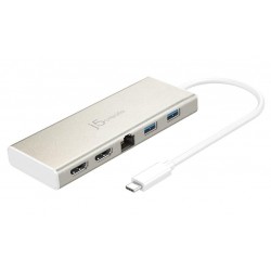 Докинг станция j5 create JCD381, USB-C - 2x HDMI/USB 3.1/PD 2.0/LAN